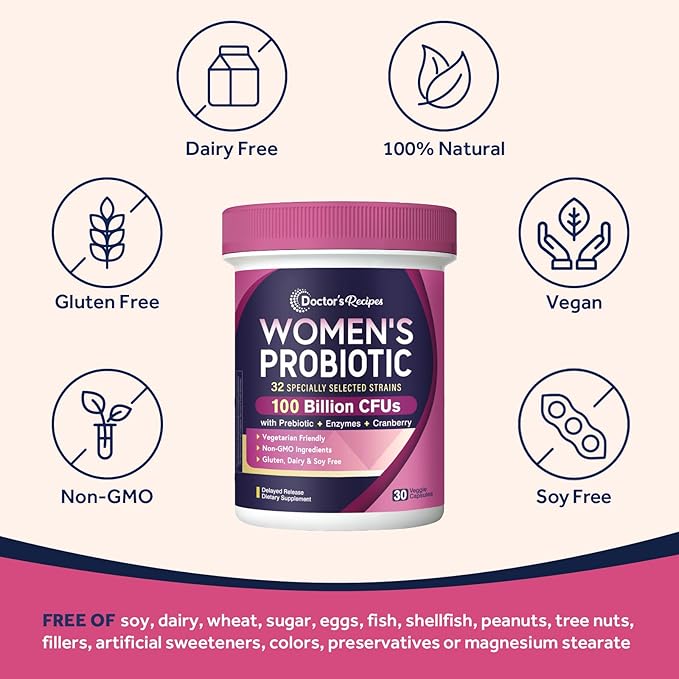 Doctor's Recipes Probiotics for Women &amp Beet Root 10000 mg Extra Strength