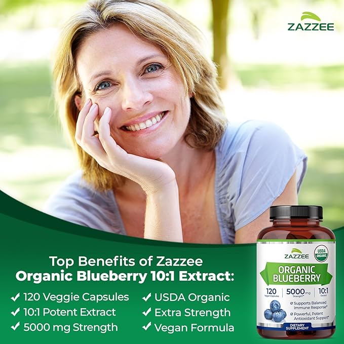Zazzee Ultimate Anti Aging Antioxidant Bundle | Polyphenol Rich 10:1 Blueberry Extract and Super Concentrated Grape Seed with 20:1 Extra Strength Pomegranate Extract | Non-GMO Vegan &amp ISO Lab Test