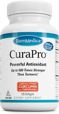 EuroMedica CuraPro 750 mg - Liver Heart &amp Brain Health Support - Turmeric Essential Oil for Immune System &amp Antioxidant Support - Up to 500x Stronger Than Turmeric - Non-GMO - 120 Softgels