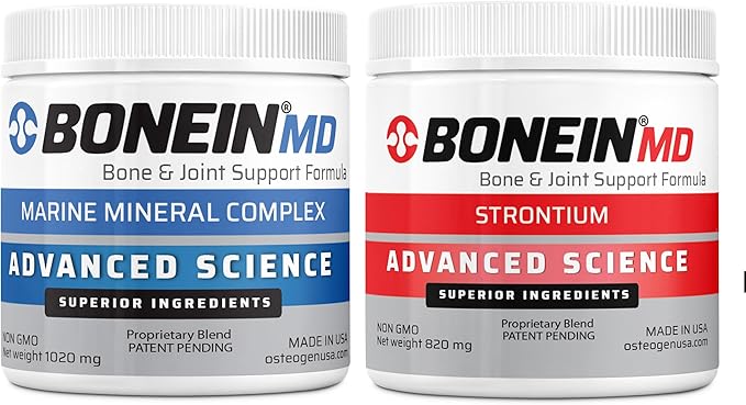 BONEIN® MD Bone &amp Joint Support Bio-Available Red Algae Based Calcium &amp Strontium Dietary Supplement with Trace Minerals
