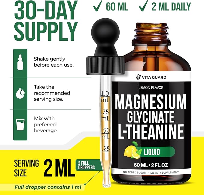 L-Theanine Magnesium Glycinate Chamomile Liquid Supplement