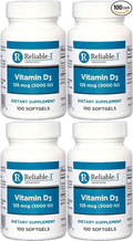 Vitamin D3 High Potency 5000 IU 100 Softgels per Bottle