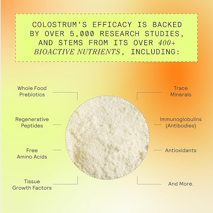 ARMRA Colostrum™ Powder | Blood Orange | Gut Health &amp Bloating | Skin &amp Hair | Immunity | Keto Gluten &amp Fat-Free | 30 Servings