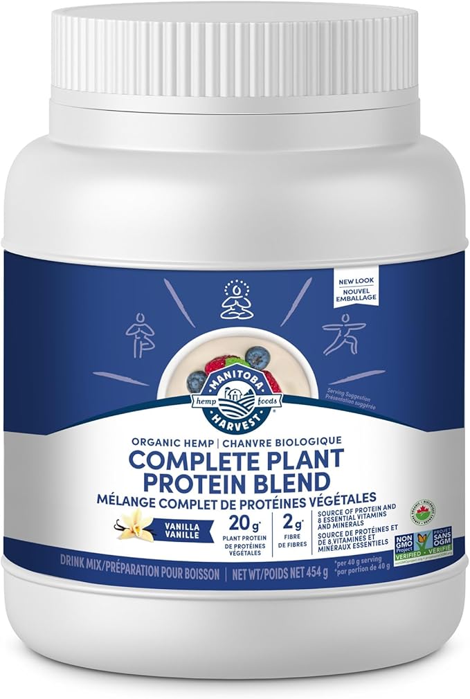 Manitoba Harvest Hemp Yeah Vanilla Protein Powder 454 GR