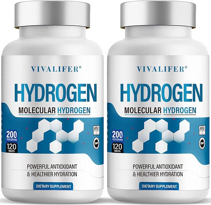Hydrogen Tablets for Drinking Water | 8 PPM Molecular H2 Tablets with Magnesium | Supports Energy Metabolism &amp Brain Function | 240 Tablets Non-GMO Gluten Free