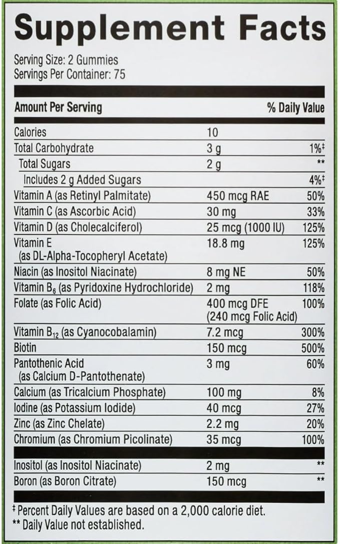 Equate Women's Multivitamin Gummies Daily Multivitamin for Adult Women Mixed Berry Flavor 150 Count (75 Servings) Sticker