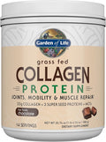 Garden of Life Grass Fed Collagen Protein Powder - Chocolate 14 Servings Powder for Joints Mobility Muscle Repair Collagen Peptides + Super Seeds + Coconut MCTs Keto Supplement