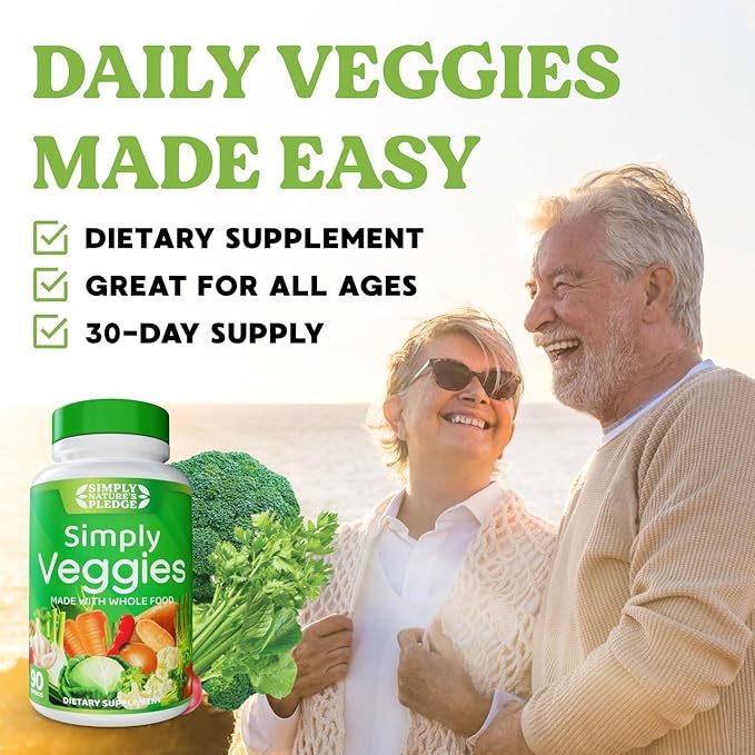 Simply Nature's Pledge - Made with Whole Food Superfoods Packed with Beta Carotene &amp 18 Different Vegetables - 100% Soy Free