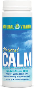 Natural Vitality Calm Magnesium Citrate Supplement Anti-Stress Drink Mix Powder Unflavored - 8 Ounce (Packaging May Vary)