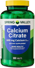H4U - Spring Valley Calcium Citrate Tablets Dietary Supplement for Bone &amp Joint Health 600 mg 300 Count