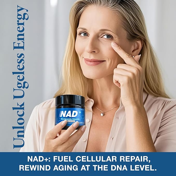 NAD Supplement - NAD Nicotinamide Riboside Resveratrol Liposomal NAD+ Supplement 1000mg for for Women &amp Men - Healthy Aging Brain and Cellular Energy Non-GMO Gluten-Free 160 Capsules