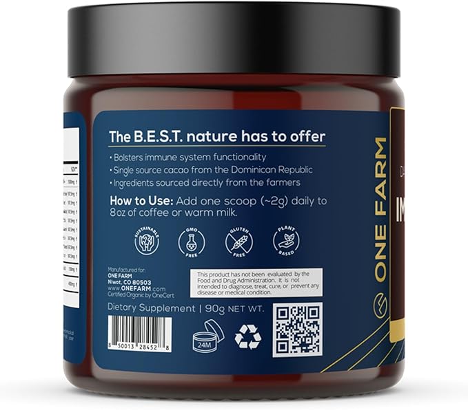 Organic 8 Mushroom Immunity Powder Non-GMO - Turkey Tail Chaga Cordyceps Shiitake Reishi Maitake Lion's Mane and Mesima - Vegan Mushroom Supplement in a Resealable Glass Jar