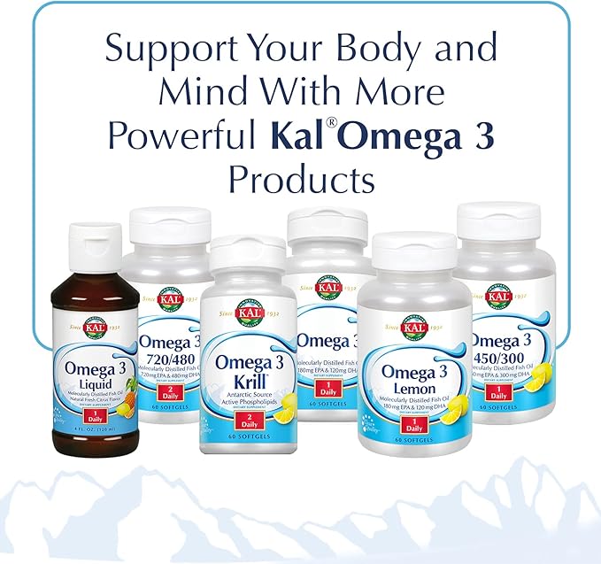 Kal 3.9 G Omega 3 1200/800 Liquid Citrus 4 Fluid Ounce
