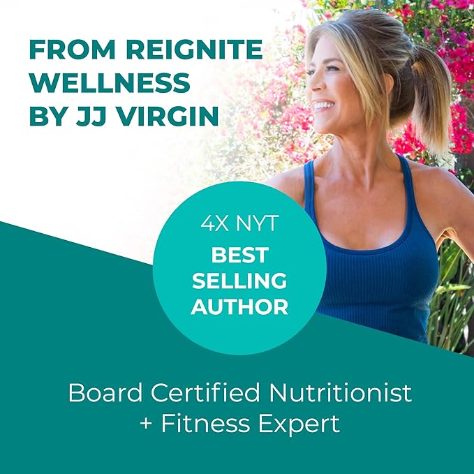 Reignite Wellness by JJ Virgin | Vanilla Plant-Based All-in-One Shake | New &amp Improved Formula Plant Protein Powder Vitamins Minerals Greens &amp Aminos | 20g of Plant Protein | 30 Servings