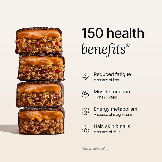 Huel Complete Nutrition Vegan Protein Bars | Dark Chocolate Raspberry | 13g Protein | 27 Vitamins &amp Minerals 2g Sugar Non-GMO 100% Plant Based Snack | 12 Pack