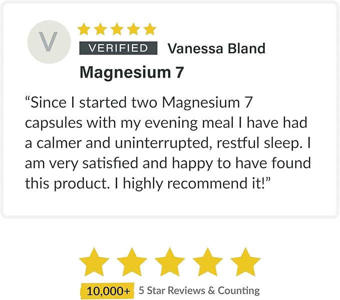 Organixx Magnesium 7 Supplement Natural Magnesium Capsules for Sleep Support Muscle Recovery with Vitamin B6 and Manganese Citrate and Glycinate Vegan Non GMO 180 Count (60 Capsule 3 Pack)