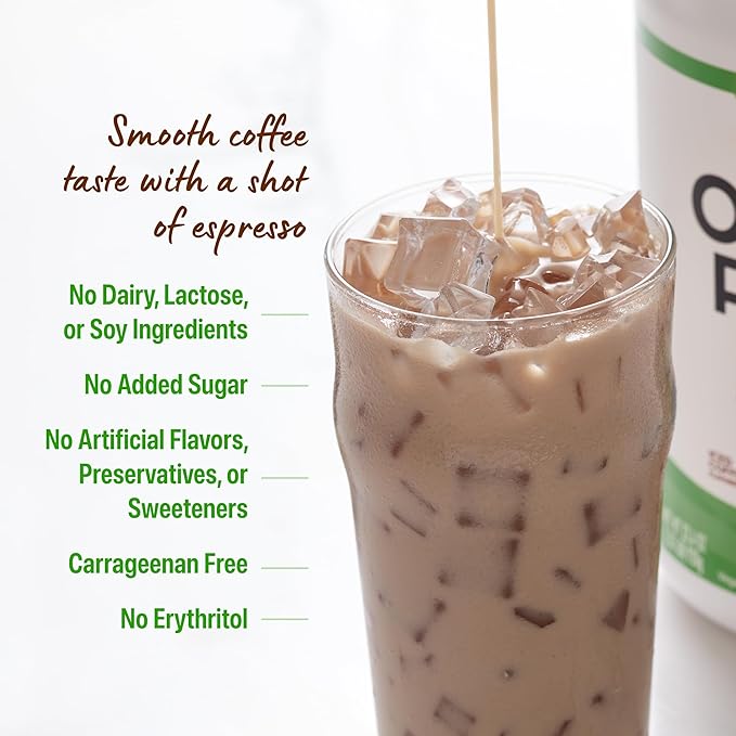 Orgain Organic Vegan Protein Powder Iced Coffee - 21g Plant Protein 60mg of Caffeine Low Net Carb No Lactose Ingredients No Added Sugar Non-GMO For Shakes &amp Smoothies 2.03 lb