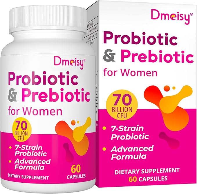 Vaginal Probiotics 70 Billion CFU Probiotics for Women 13-in-1 Womens Probiotic &amp Organic Prebiotics for Vaginal Urinary pH Balance Immune Gut &amp Digestive Bloating Health - 2 Months Sup