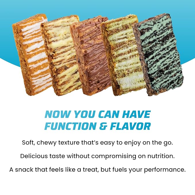 JIMMYBAR! - Strawberry Cookies 'n Cream - Protein Bars With Collagen - 12 Count - 18g Protein Snack Bars - 5g Sugar - Protein Snacks for On-The-Go - Post Workout Meal Replacement Bar