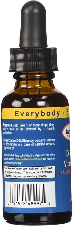 Innate Choice D Sufficiency Liquid Vitamin D3 1 Fluid Ounce