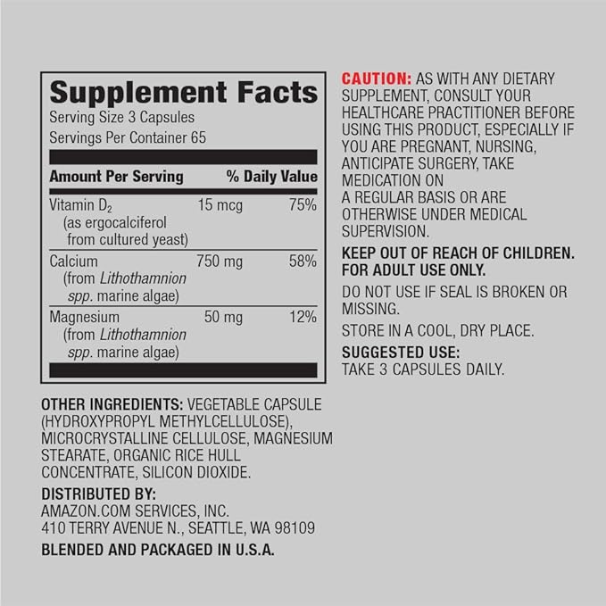 Amazon Elements Calcium Complex with Vitamin D and Amazon Elements B Complex