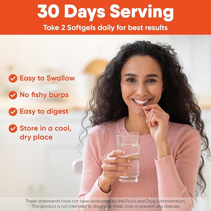 Omega-7 Sea Buckthorn Oil - with Omega-3 EPA/DHA Fish Oil Cinnamomum Fenugreek ALA Green Tea Cayenne Pepper Turmeric Resveratrol Black Pepper - Gluten-Free 60 Softgels