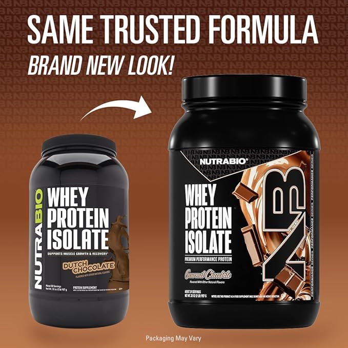 NutraBio 100% Whey Protein Isolate Protein Powder 25g Protein with Complete Amino Acid Profile Non-GMO Soy &amp Gluten Free Low Carb Low Calorie Whey Protein Powder Gourmet Chocolate 2 Lbs