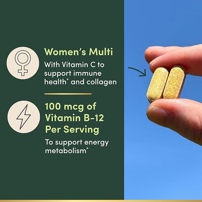 Nature’s Bounty High Potency Women’s Complete Multivitamin Daily Vitamin with Vitamin C Supports Heart Health &amp Immune Function Essential Nutrition for Women 120 Caplets