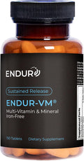 ENDUR-VM - Multivitamin Vitamin A C D E B12 &amp Zinc (Without Iron) SR (Sustained Release) 22 Essential Nutrients to Support Overall Wellness for Men &amp Postmenopausal Women - 150 Tablets