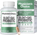 Physician's CHOICE Bloat &amp Gas Probiotic 5-in-1 Proactive Support + Daily Relief - Digestion &amp Gut Health- Herbals Digestive Enzymes Post &amp Prebiotics - Gas Relief for Adults - Women &am