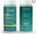 Iwi Omega-3 Essential &amp Joint Omega-3 Bundle 30 Servings Vegan Plant-Based Algae Omega 3 Krill &amp Fish Oil Alternative No Fishy Aftertaste