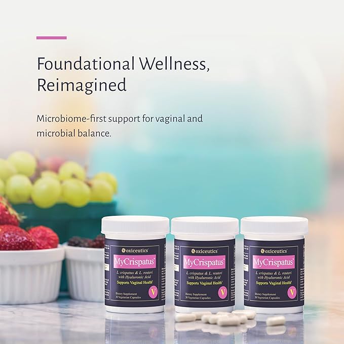 MyCrispatus™ Probiotic – High CFU L. crispatus + L. reuteri LRDR™ + Hyaluronic Acid – by Dr. William Davis – Dual Use: Oral &amp Fermented Dairy – 30 Veg Capsules