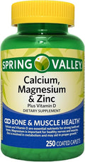 Spring Valley Calcium Magnesium Zinc with Vitamin D3 250 Caplets