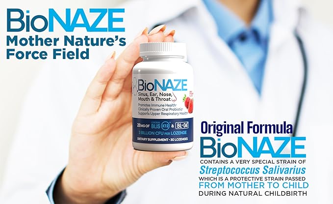 Oral Probiotic BLIS K12 &amp BL-04 for Sinus Tonsil Stones Bad Breath Post Nasal Drip Throat Mouth Teeth &amp Gut - Improve Oral &amp Respiratory Health. Clinically Proven Probiotic Strains 3