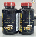 Fish Oil Omega 3 Supplements - Wild Alaskan Salmon Fish Oil 1000 mg Omega-3 epa and dha Burpless Supplement - 2 Bottles 120 Capsules