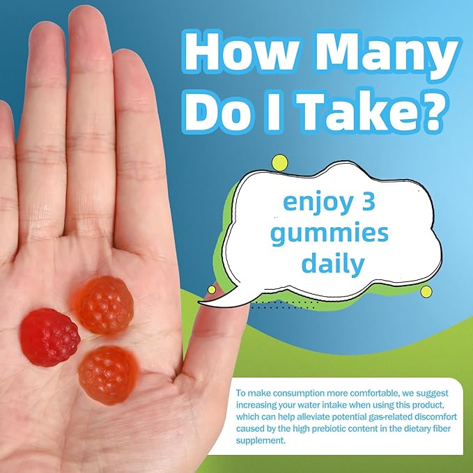 AFXMATE Fiber Supplement Gummies for Adult 7 g Fiber Sugar Free Vegan &amp Gluten Free - Digestive Health Regularity Support 120 Count