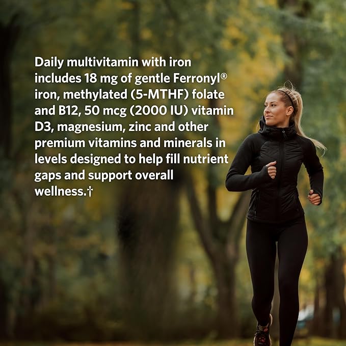 Cooper Complete - Basic One Multivitamin with Iron - Daily Multivitamin and Mineral Supplement with Iron - 60 Servings per Bottle. Pack of 3