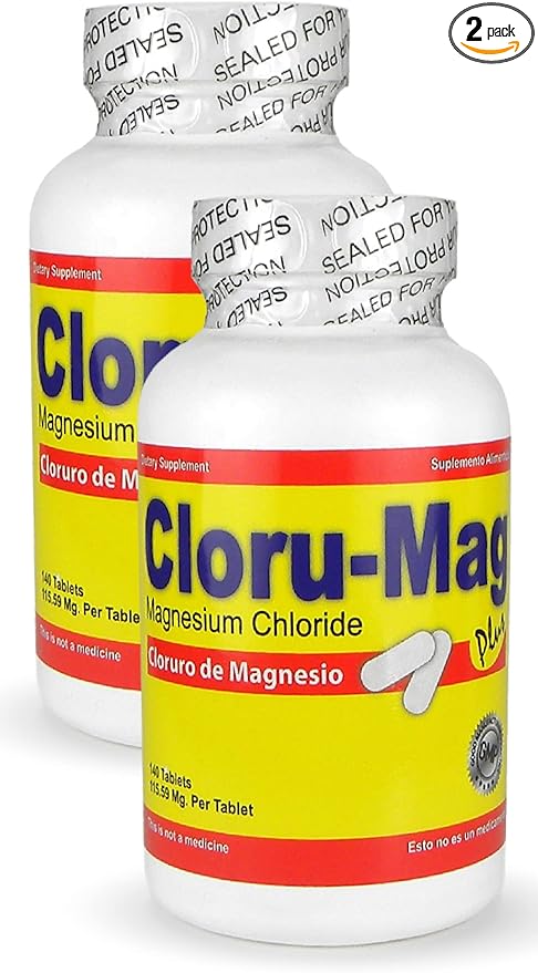 Magnesium Chloride Tablets - CLORU-MAG PLUS 2 Pack - (CLORURO DE MAGNESIO)