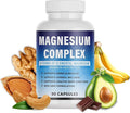 Magnesium Complex Supplement - 8 Elemental Magnesium 1000mg - Glycinate Citrate Malate Taurate Chelated | Easy Absorption Energy Support | Vegan Non-GMO 90 Capsules (1pc)