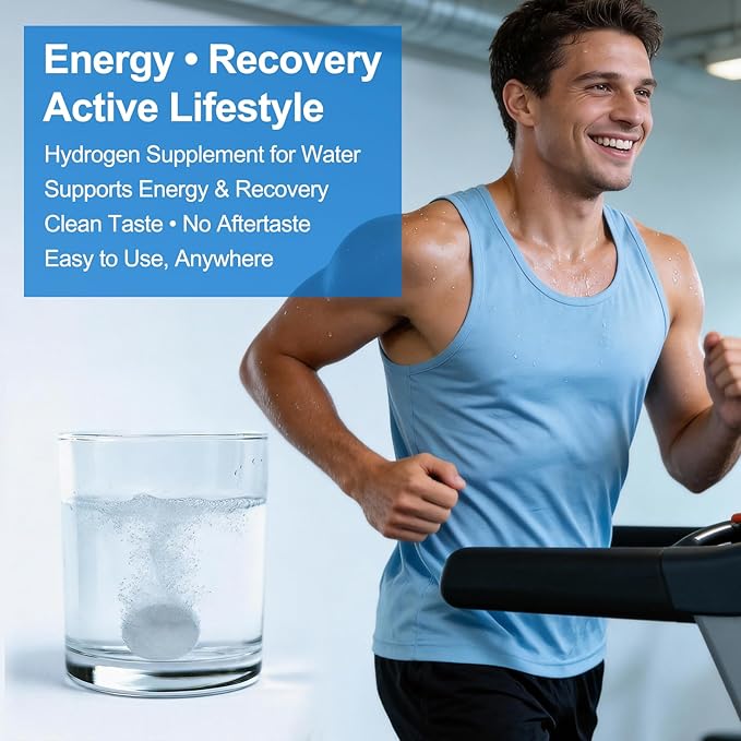 Molecular Hydrogen Water Tablets for Drinking Water – H2 Molecular Hydrogen Fast DissolvingAntioxidant Water Enhancer Daily Wellness Support 90 Count