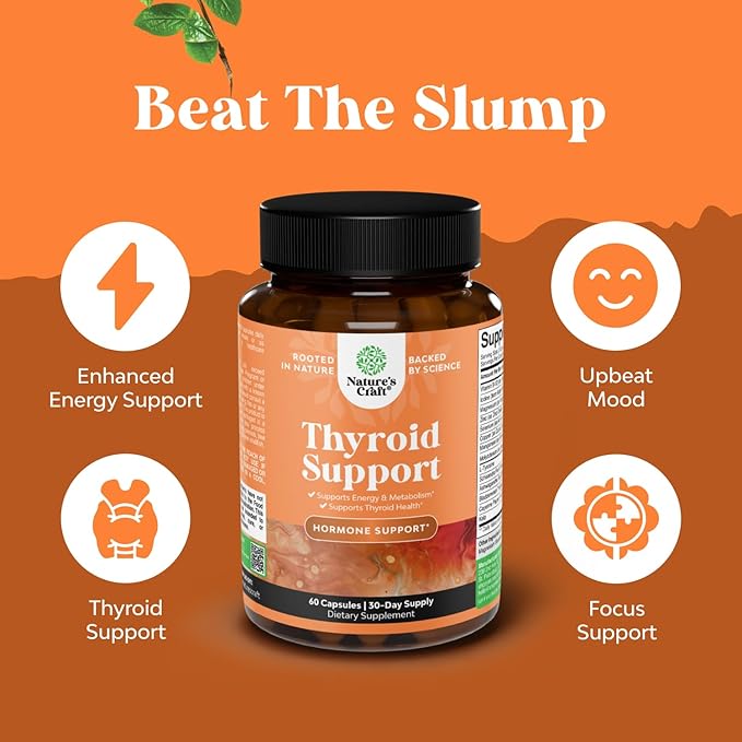 Bundle of Hair Skin and Nails Gummies for Women - Extra Strength Biotin &amp Collagen and Herbal Thyroid Support - Potent Kelp Iodine Supplement with L Tyrosine Bladderwrack Selenium &amp Pure Ash