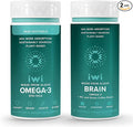 Iwi Omega-3 Minis &amp Brain Omega-3 Bundle 30 Servings Vegan Plant-Based Algae Omega 3 with EPA + DHA Krill &amp Fish Oil Alternative No Fishy Aftertaste