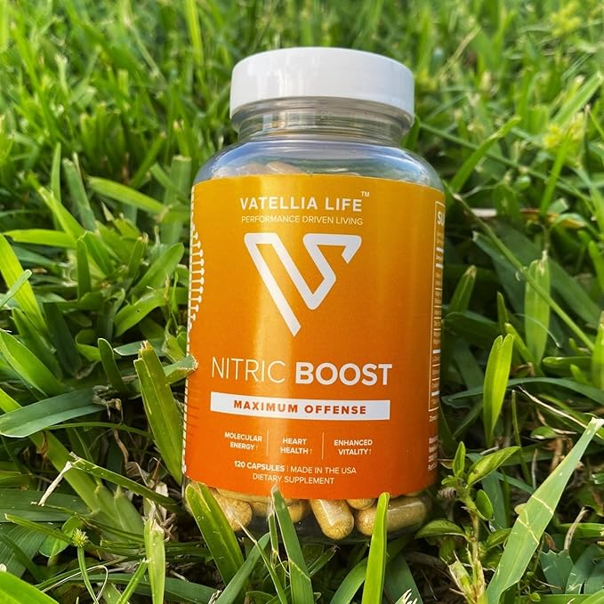 Vatellia Life Nitric Boost – Nitric Oxide Supplement for Men – L-Arginine &amp L-Citrulline Formula – Blood Flow &amp Circulation Support – High Absorption – 2 Month Supply