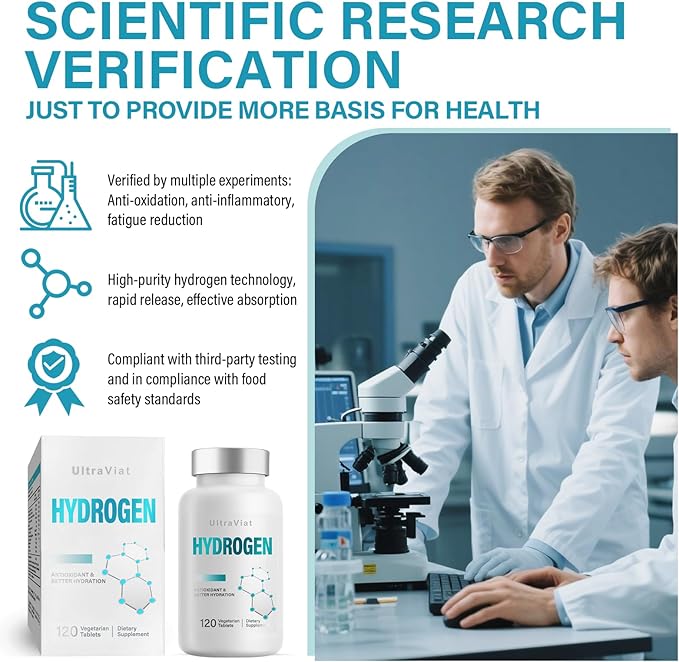 Hydrogen Water Tablets 12 ppm H2 Molecular Hydrogen Supplement with Magnesium for Drinking Water Energy &amp Cognitive Support