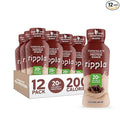 Ripple Vegan Protein Shake | Chocolate | 20g Nutritious Plant Based Pea Protein | Shelf Stable | No GMOs Soy Nut Gluten Lactose | 12 Oz 12 Pack