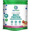 BioTrust Low Carb Protein Powder – Delicious Whey &amp Casein Blend from Grass-Fed Hormone Free Cows – Non GMO Gluten Free (Strawberry Banana)