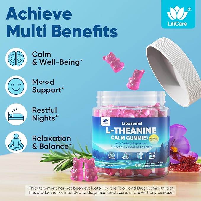 Liposomal L-Theanine Gummies &amp Womens Multivitamin Gummy