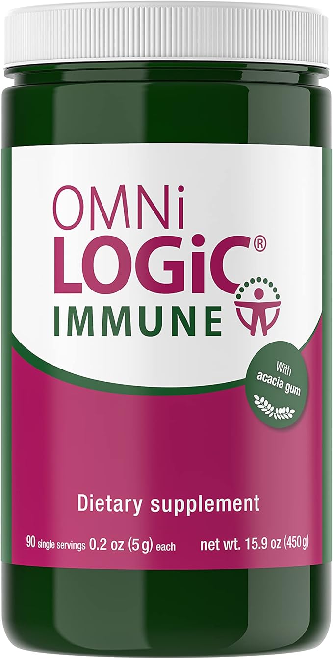 OMNi BiOTiC Omni-Logic Immune Prebiotic for Immunity - Supports Gut Health &amp Immunity with Acacia Fiber Vitamin D Calcium Vitamin B3 - Non-GMO &amp Hypoallergenic Gut Health (90 Daily Servings