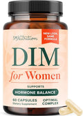 DIM Supplement for Women 250 mg | Estrogen &amp Hormone Balance | Menopause Hot Flashes &amp Night Sweats Support | DIM Complex Estrogen Supplement for Women | with BioPerine | Gluten-Free | 60 Ct