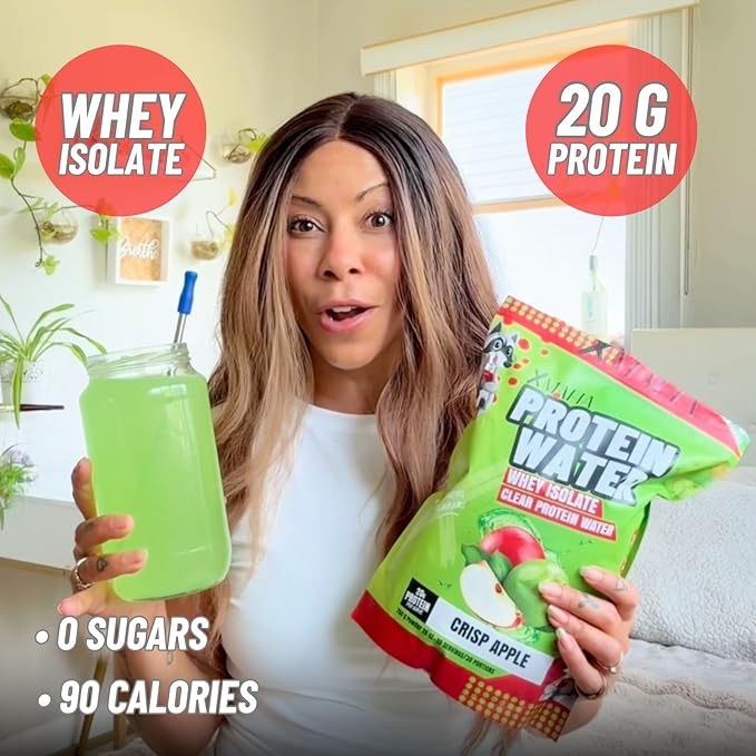 XMafia – Protein Water Clear Protein Powder – 30 Servings 20g Protein 27 oz - Hydrator Whey Isolate - 0g Lactose 0g Sugar Keto-Friendly - Apple - Iso Juice Protein Post-Workout